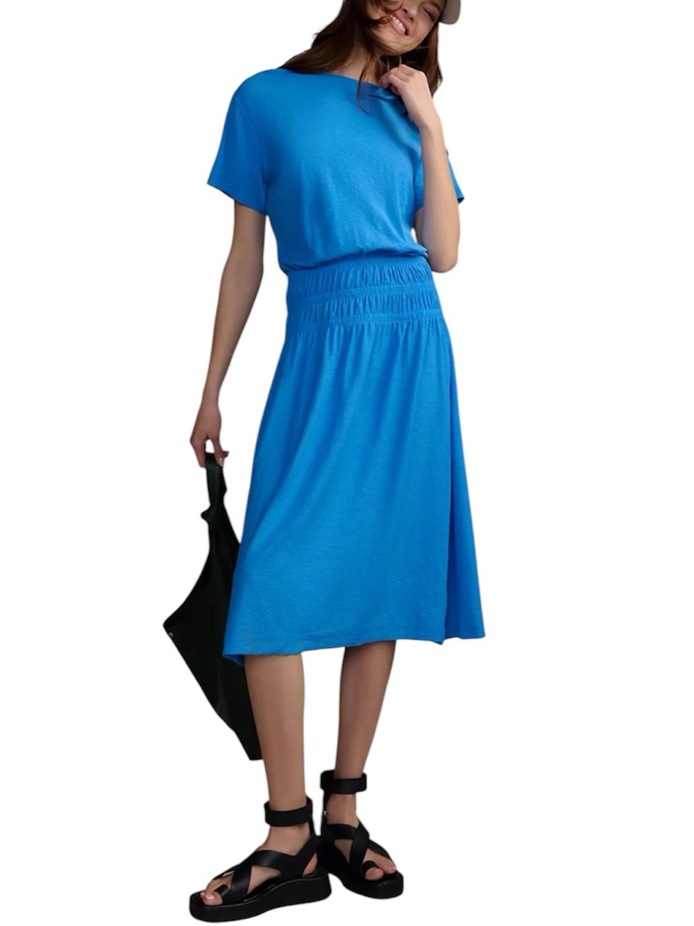 Nation LTD Winslow Shirred T Shirt Dress